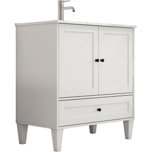 biała szafka z umywalką