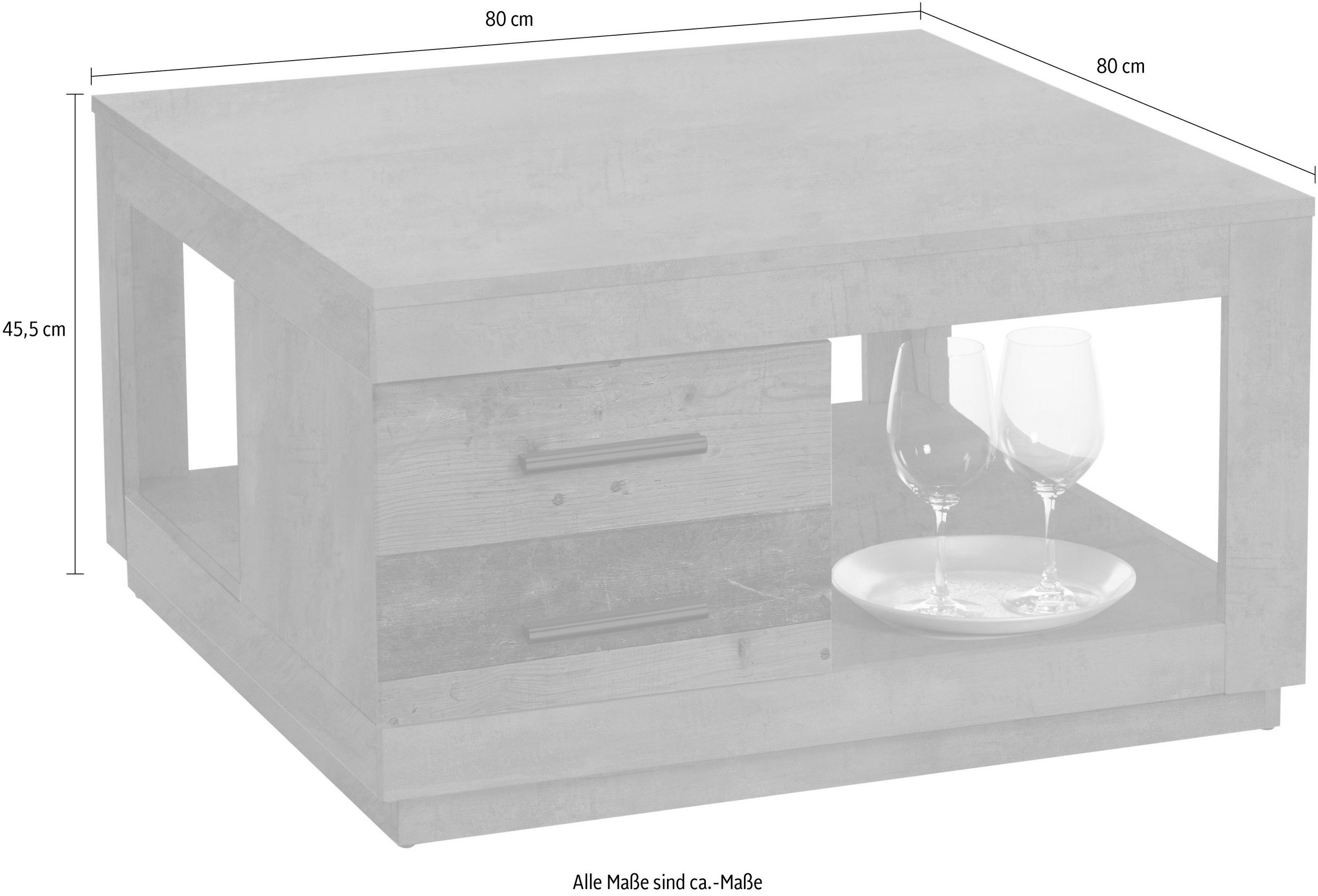 stolik beton 80x80