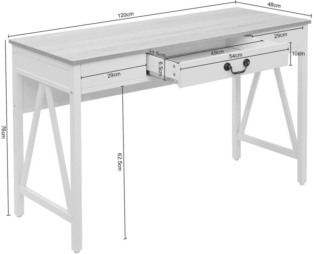 Biurko w prowansalskim stylu, 120 cm szerokości - obrazek 5