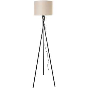 Modna lampa podłogowa czarno-beżowa