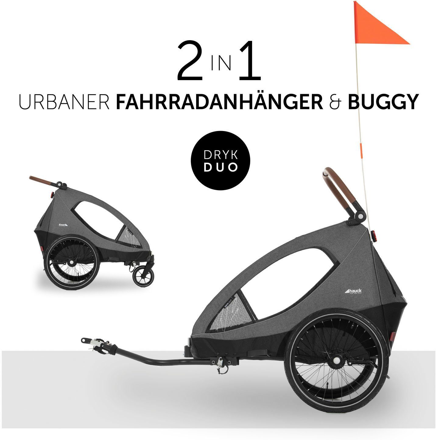 Hauck Dryk Duo 2w1, przyczepka rowerowa i wózek spacerowy w jednym - obrazek 4
