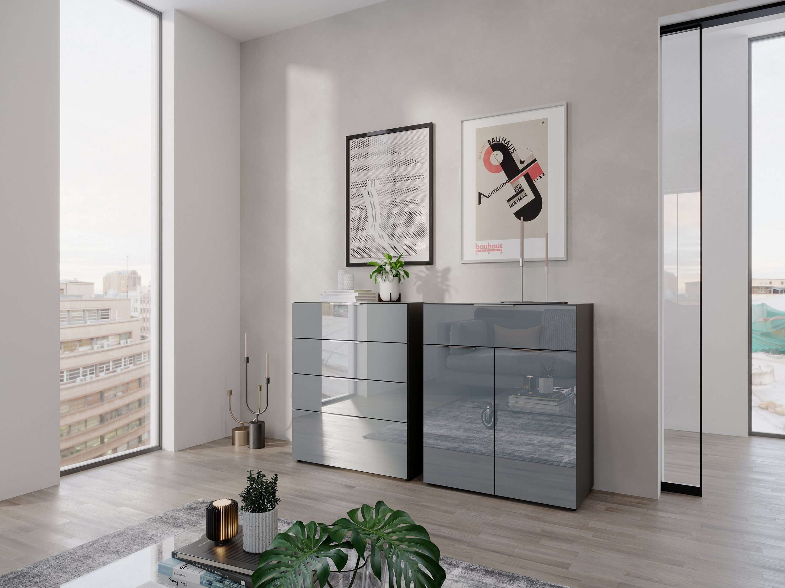 szara komoda