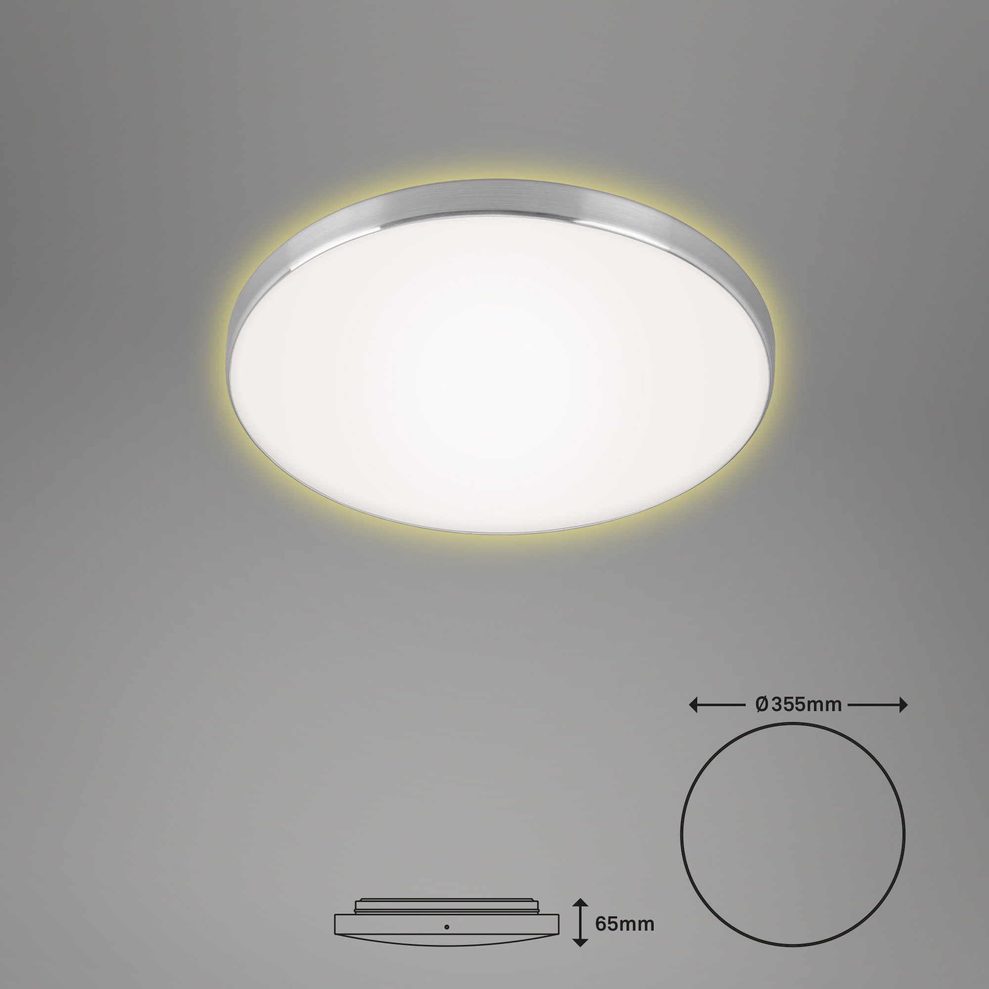 Lampa sufitowa led z efektem podświetlenia tła - obrazek 4